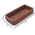 thumbnail image 2 of Bandeja de baño DECRAFTS de ratán marrón miel, 26 x 12,5 x 4 cm, 2 of 8