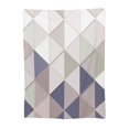 thumbnail image 1 of Vintage Triangle Mosaic Pattern Throw Blanket, Super Soft Anti-Pilling Flannel Bed Blankets, 60"x50", 1 of 8