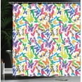 thumbnail image 4 of Ambesonne Colorful Shower Curtain, Movement Lifestyle Art, 69"Wx84"L, Multicolor, 4 of 5