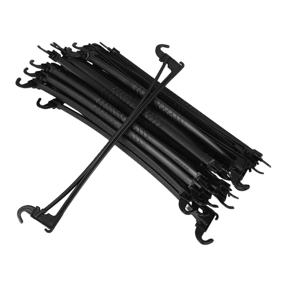 LOLIPPYY 20Pcs Closet Pole Extenders Plastic Black Rods for Home Wardrobe Organization