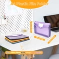 thumbnail image 2 of FKSZLL 14 Pack Plastic File Folder Expanding, Large Expandable Folder Transparent Storage Envelope Organizer for Document Letter Paper, File Accordion Folder for Office School, A4 Size, 2 of 8