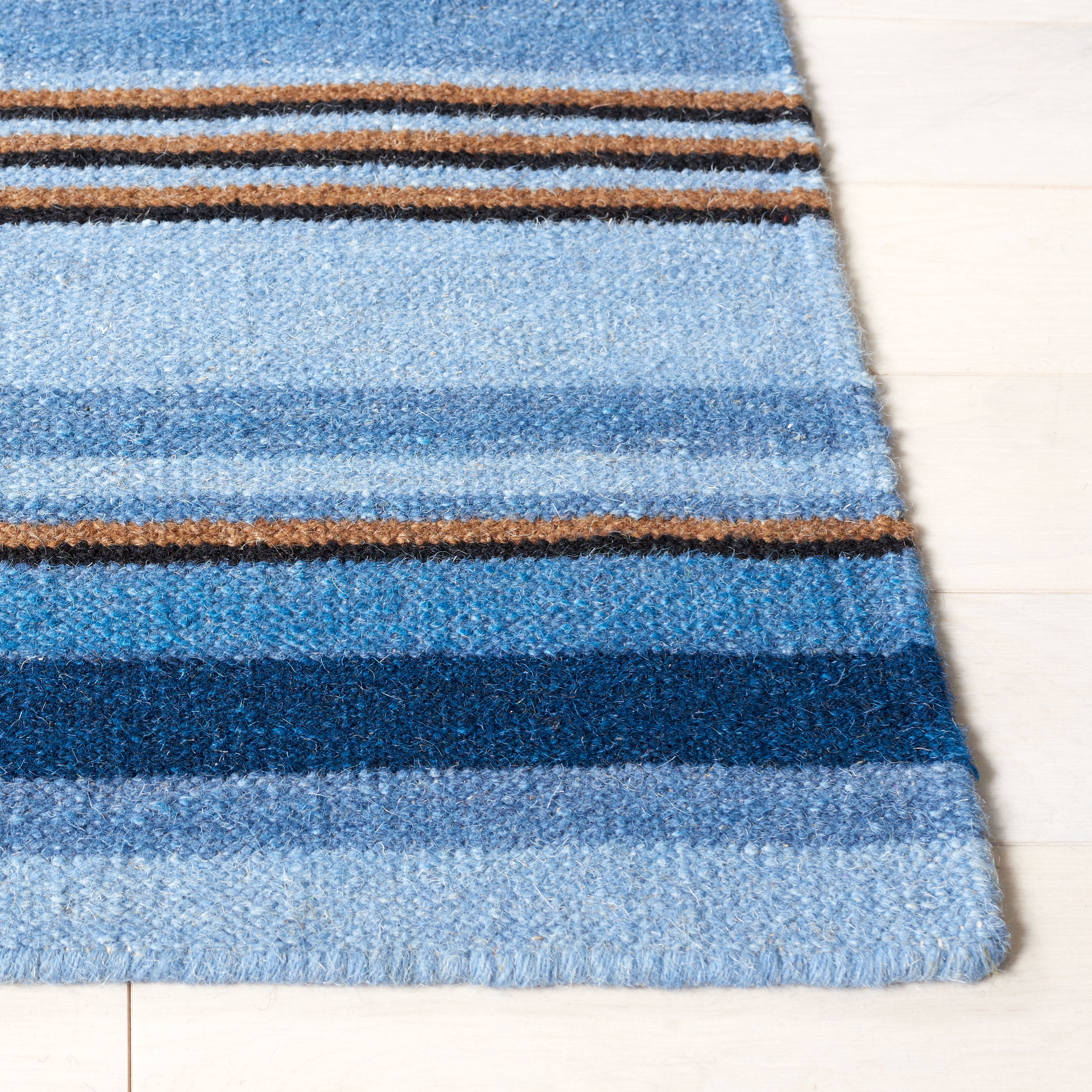SAFAVIEH Striped Kilim Colbert Striped Area Rug, Blue/Rust, 3' x 5'