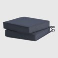 thumbnail image 4 of WestinTrends Solace Outdoor Patio Furniture Seat Chair Square Cushions with Piping. Set of 2, 20" x 19", Navy Blue, 4 of 8