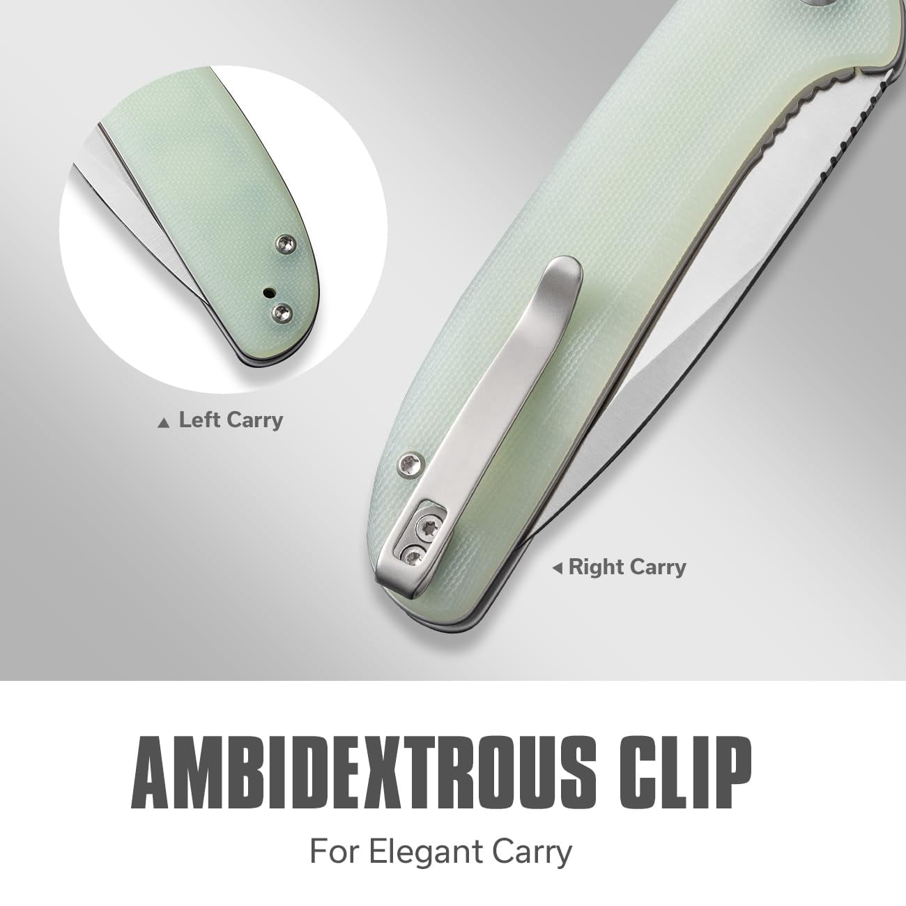 CIVIVI Primitrox Folding Knife Flipper Pocket Knife with 3.48" Nitro-V Blade G10 Handle for Everyday Carry C23005A-1