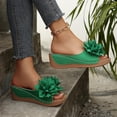 thumbnail image 3 of Wensltd Women's Flower Wedge Heel Sandals Casual Outdoor Wear Comfortable Stylish Design Summer Chunky Sole Sandals, 3 of 6