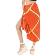 thumbnail image 4 of HAPPY BAY Women's Swimwear Coverups Skirt Beach Long Beachwear Pareos Summer Wraps Vacation Sarong Beach Swim Cover ups for Women One Size Orange, Tie Dye, 4 of 5