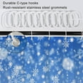 thumbnail image 4 of Snowflake Shower Curtain, Winter Snowy Shower Curtain for Bathroom Blue Christmas Shower Curtain with Hooks New Year Bathroom Decor, 72x84 Inch, 4 of 6