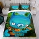 thumbnail image 4 of Hoja Tumbada Conjunto de sábanas temático, trío de piezas, cómodo y amigable con la piel, diseño único, regalo de decoración para el hogar para familiares, amigos y fans, 90 cm * 190 cm, 4 of 6