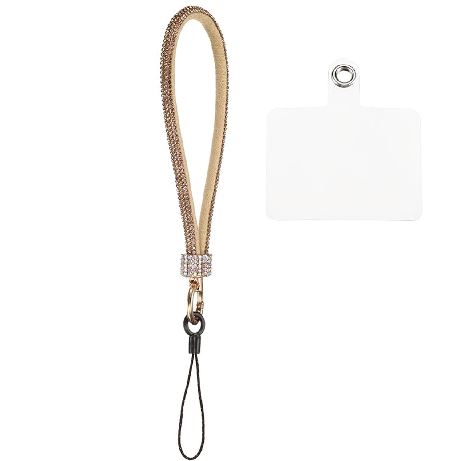 Sparkling Crystal Bracelet Phone Charm Lanyard - Rose Gold