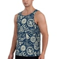 thumbnail image 2 of Fuzoiu Nautical Style Print Men's Workout Tank Tops,Sleeveless Gym Shirt Quick Dry,Fitness Bodybuilding T-Shirt,Muscle Athletic Workout Tee-Small, 2 of 7
