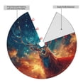 thumbnail image 2 of Rateoe Celestial Stag Cosmic Glow Print Christmas Tree Skirt 30" for Xmas Holiday New Year Party Circle Tree Mat Ornaments Decoration, 2 of 7