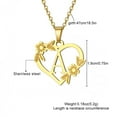 thumbnail image 4 of SEPARQI Jewelry Initial Pendant Necklace for Men Womens, 14K Gold Plated Heart Flower Letter Capital Necklace Alphabets from A-Z Figaro Chain Necklace, 4 of 10