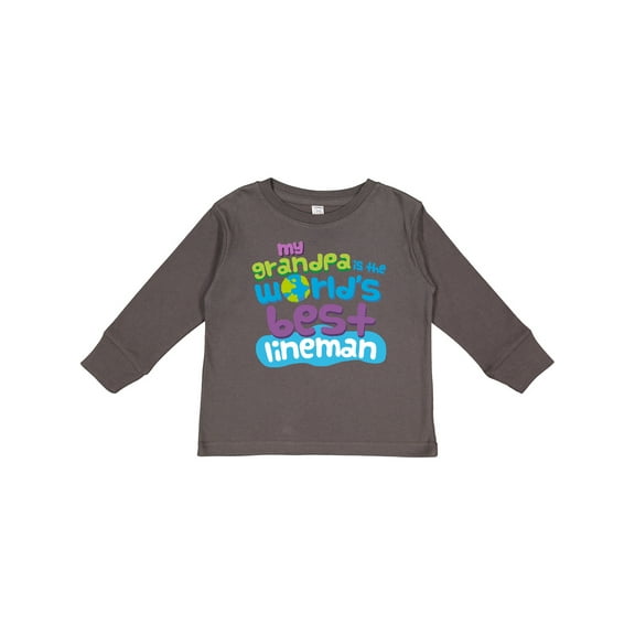 Inktastic Lineman Grandpa Boys or Girls Long Sleeve Toddler T-Shirt