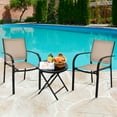 thumbnail image 3 of Gymax 4PCS Stackable Patio Dining Chair w/ Steel Frame & Quick-drying Fabric, 3 of 9