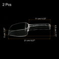 thumbnail image 2 of Uxcell PC 8.27x1.97" Flour Cereal Sugar Handle Shovel Scoop, Clear 2 Pack, 2 of 6