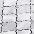 thumbnail image 4 of Sample - Modket White Calacatta Marble Arabesque Metallic Aluminum Blend Mosaic Tile Backsplash, 4 of 6