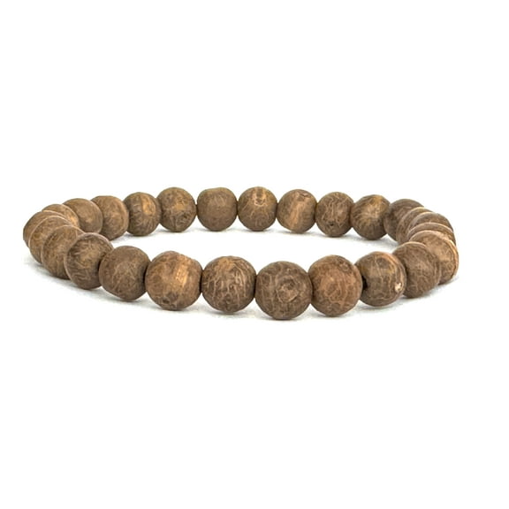 Tibetan Lotus Genuine Lotus Seed Bead Mala Prayer Stretch Bracelet - w010