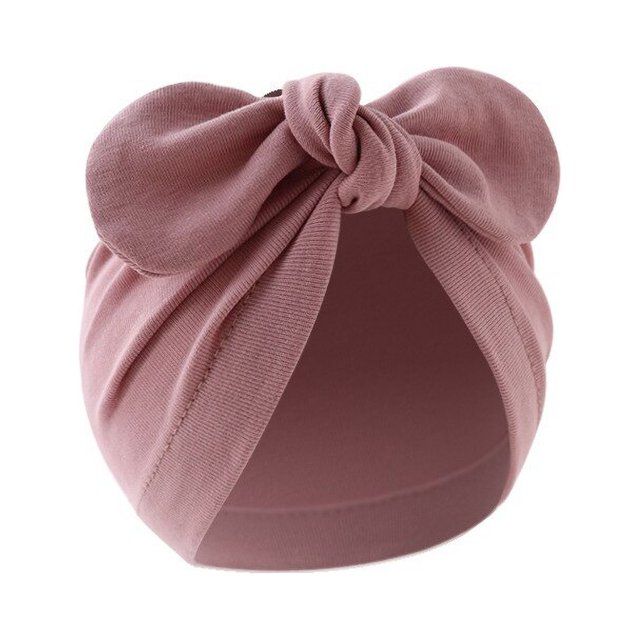 Turbante de algodón para bebé, niña y niño, gorro con nudo de flores, Orejas de conejo, gorros para recién nacidos, accesorios para el cabello para niños pequeños
