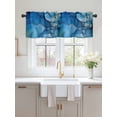 thumbnail image 2 of Valances for Windows Abstract Marble Rod Pocket Cafe Window Treatments Valance Curtains for Kitchen Bathroom Laundry Basement Windows 60"x14", 2 of 9