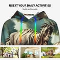 thumbnail image 4 of Kdxio Green Forest Dinosaur Print Womens Oversized Hoodies Sweatshirts Hooded Pullover Tops Sweaters Casual-X-Large, 4 of 7