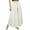 White, variant on Bimba Women's Bohemian Style Elastic Waist Gray Long Maxi Skirt With Tassels-S