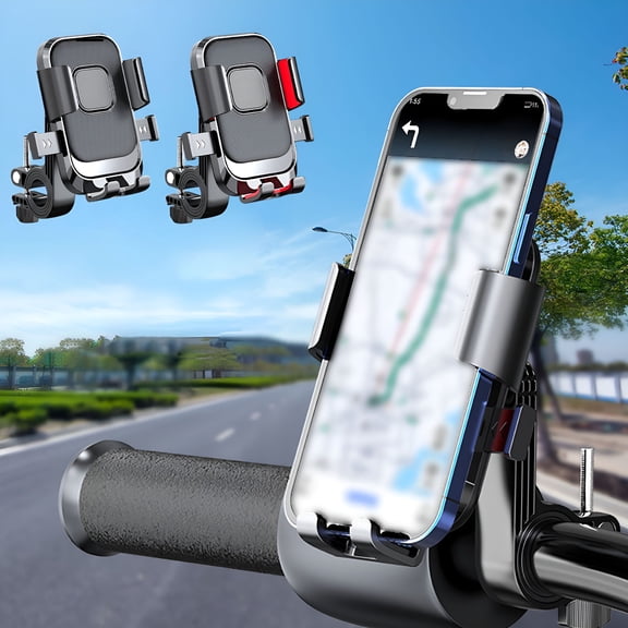 GJX Electric Bicycle Mobile Phone Holder, Shockproof Riding Navigation for Motorcycle, Outdoor Waterproof Phone Mount for Bikes and Scooters
