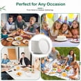thumbnail image 5 of 8 in Paper Plates,OasisSN Compostable Disposable Plates Heavy Duty for Brunch, Biodegradable Round Plates for Traval,Picnic,Party,Home, Catering, School(Microwaveable),100 Count, 5 of 8