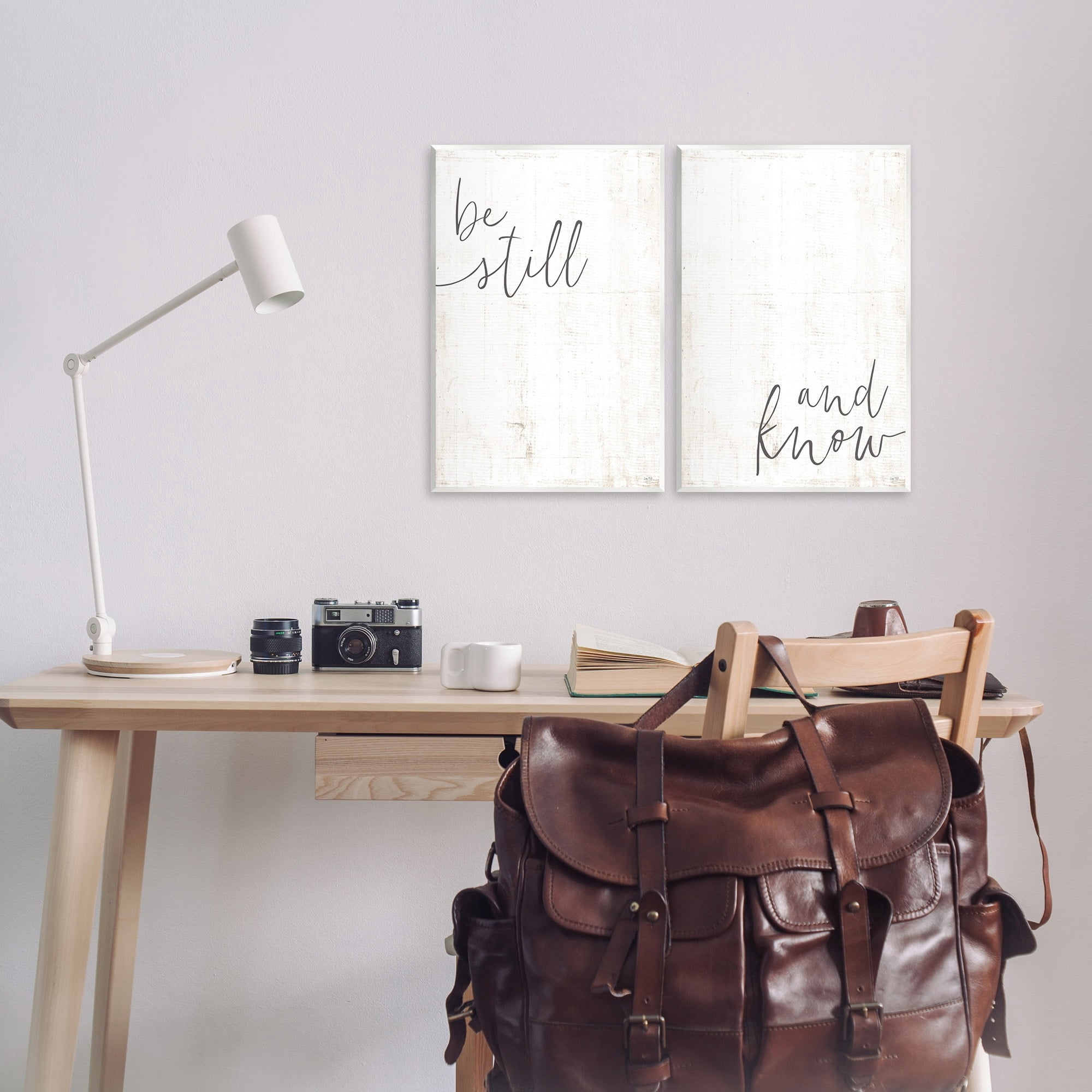 Stupell Industries Be Still And Know Calligraphy Inspirational Phrase,13 x 19, Design by LUX + Me Designs