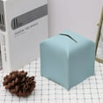 thumbnail image 1 of Tissue Box Cover Holder Square PU Leather Tissue Dispenser Box Roll Paper Extractive Tissue Dispenser Case Container for Bedroom Living Room Bathroom Pure Color, 1 of 9