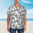 thumbnail image 4 of Balery Hand Drawn Snake Print Men's Hawaiian Shirts Short Sleeve Beach Shirt Relaxed Fit Vacation Button Down Shirts-, 4 of 9