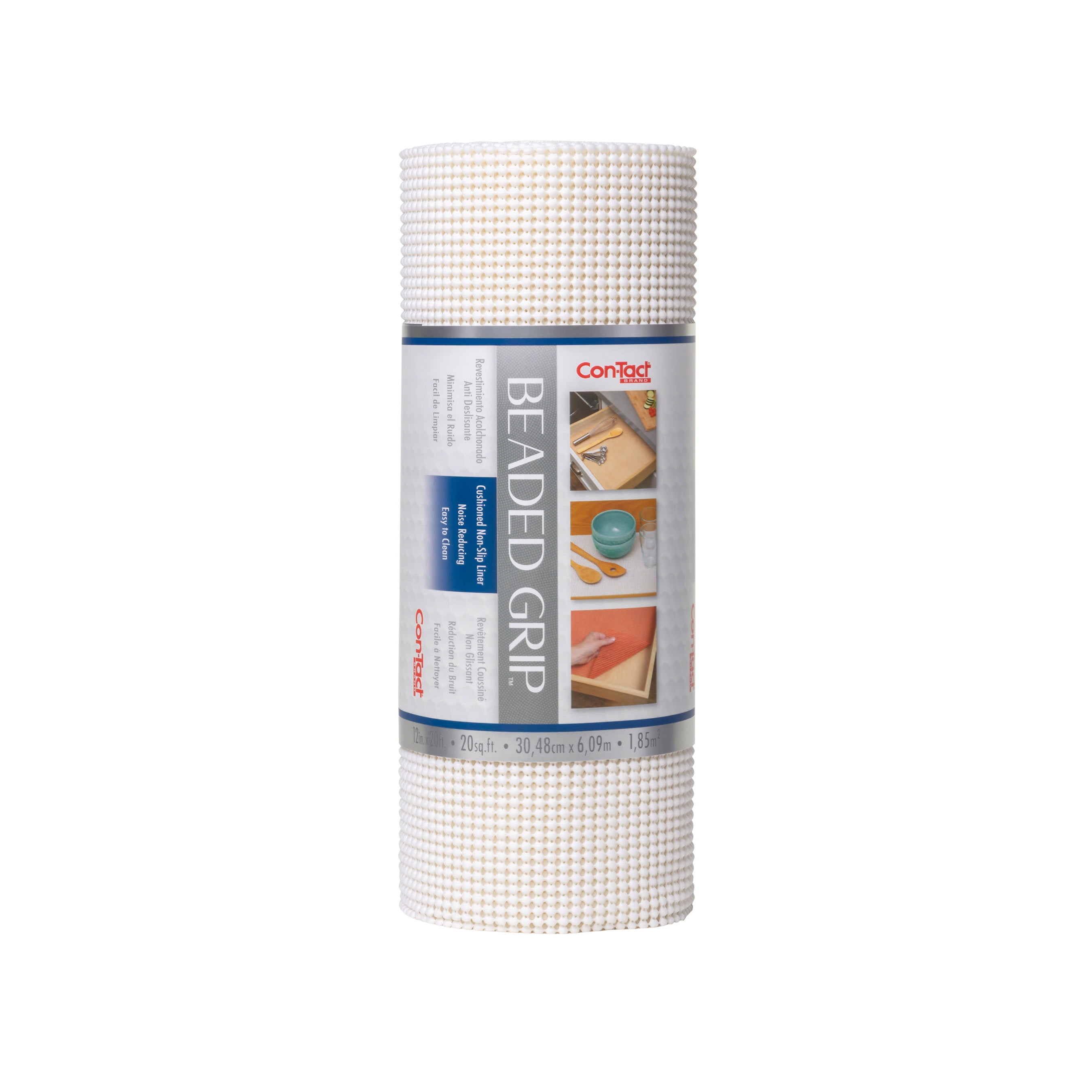 6 Rolls 12 x 5 White Con-Tact Brand Grip Prints Non-Adhesive Contact Shelf and Drawer Liner 