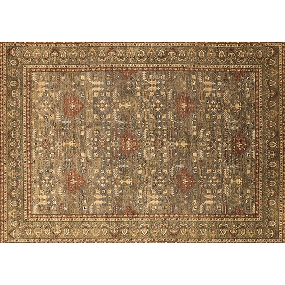 Ahgly Company Indoor Rectangle Oriental Brown Industrial Area Rugs, 3' x 5'