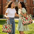 thumbnail image 2 of XYZCANDO Christmas Patchwork Padded Shoulder Tote Bag Large Capacity Lightweight Handbag for Holiday Shopping Travel Daily Use for Women, 2 of 7