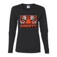 thumbnail image 2 of Wild Bobby Cincinnati Football Joe Sheisty Sports Women Graphic Long Sleeve Tee, Black, Small, 2 of 5