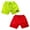 2pc - Green/Red, variant on Printed, Solid & Fluorescent Colored Quick Dry Swim Shorts for Boys and Girls, Swim Trunks, Bathing Suits, Swimwear, Swim Shorts for Kids, Blue, 11-12T