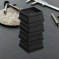 thumbnail image 3 of WEUVEB Stackable Rubber Bed Risers Black Nonslip Bottom for Home 4Pcs, 3 of 9