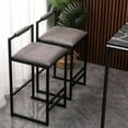 thumbnail image 2 of ENYOPRO Bar Chairs Set of 2, Counter Height Bar Chairs for Kitchen Counter, PU Kitchen Chairs with Metal Legs, Bar Chairs for Restaurant, Coffee Shop, Gray, 2 of 6