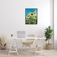 thumbnail image 3 of Stupell Industries Summer Sky Sunflower Field Contemporary Farm Florals Floral & Botanical Painting Black Framed Art Print Wall Art, 24 x 30, 3 of 8