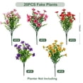 thumbnail image 3 of Flores artificiales Trytuny resistentes a los rayos UV para exteriores, paquete de 16, 3 of 7
