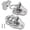 Silver, variant on WellMade Heavy-Duty Steel Toggle Hasp Latches (2 Pack),2-3/4"x1-1/2" Burnish Nickel Color - for Cabinet, Door, Chest & Window with Mounting Screws