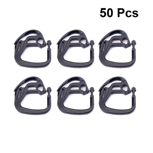 GOOHOCHY Mini Greenhouse Clips Shading Net Clips Black Install and Disassemble 50Pcs