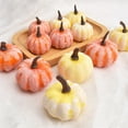 thumbnail image 2 of Gupgi 12 Pcs Halloween Pumpkin Decorations Small Artificial Foam Pumpkins Home Fall Harvest Decor Bowl Fillers, 2 of 8
