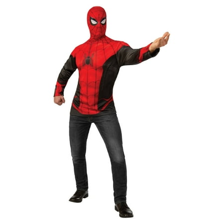 Spider-Man Far From Home: Spider-Man Adult Costume Top (Red/Black Suit) - Size X-Large