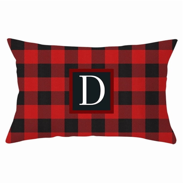 Funda de almohada navideña con diseño de muñeco sin rostro, gnomo enano, duende, enrejado, árbol de Navidad, copo de nieve, lino estampado, funda de almohada para sofá, funda de almohada de piel de me