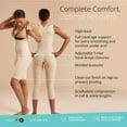 thumbnail image 4 of Marena SFBHS Recovery Thigh Length Girdle with High Back - Shapewear for Women Tummy Control and Post Surgery - 3XL - Beige, 4 of 7