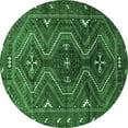 thumbnail image 1 of Ahgly Company Indoor Round Persian Emerald Green Traditional Area Rugs, 4' Round, 1 of 4