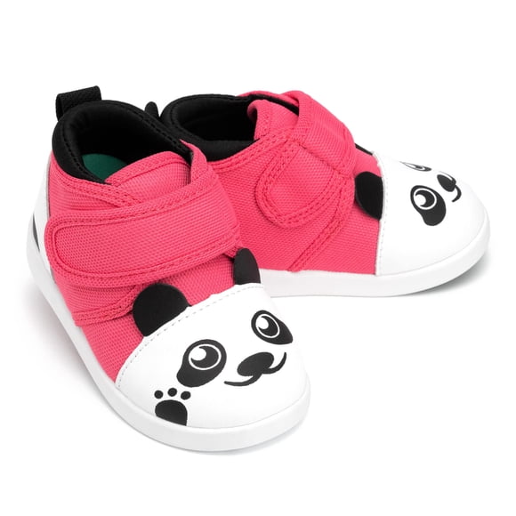 ikiki Squeaky Shoes for Toddlers/Little Kids (Panda Bear, Dark Pink, Size 5)