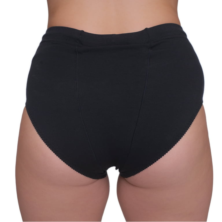 Underworks Vulvar Varicosity and Prolapse Support Panty with Groin  Compression Bands. Black - Medium 