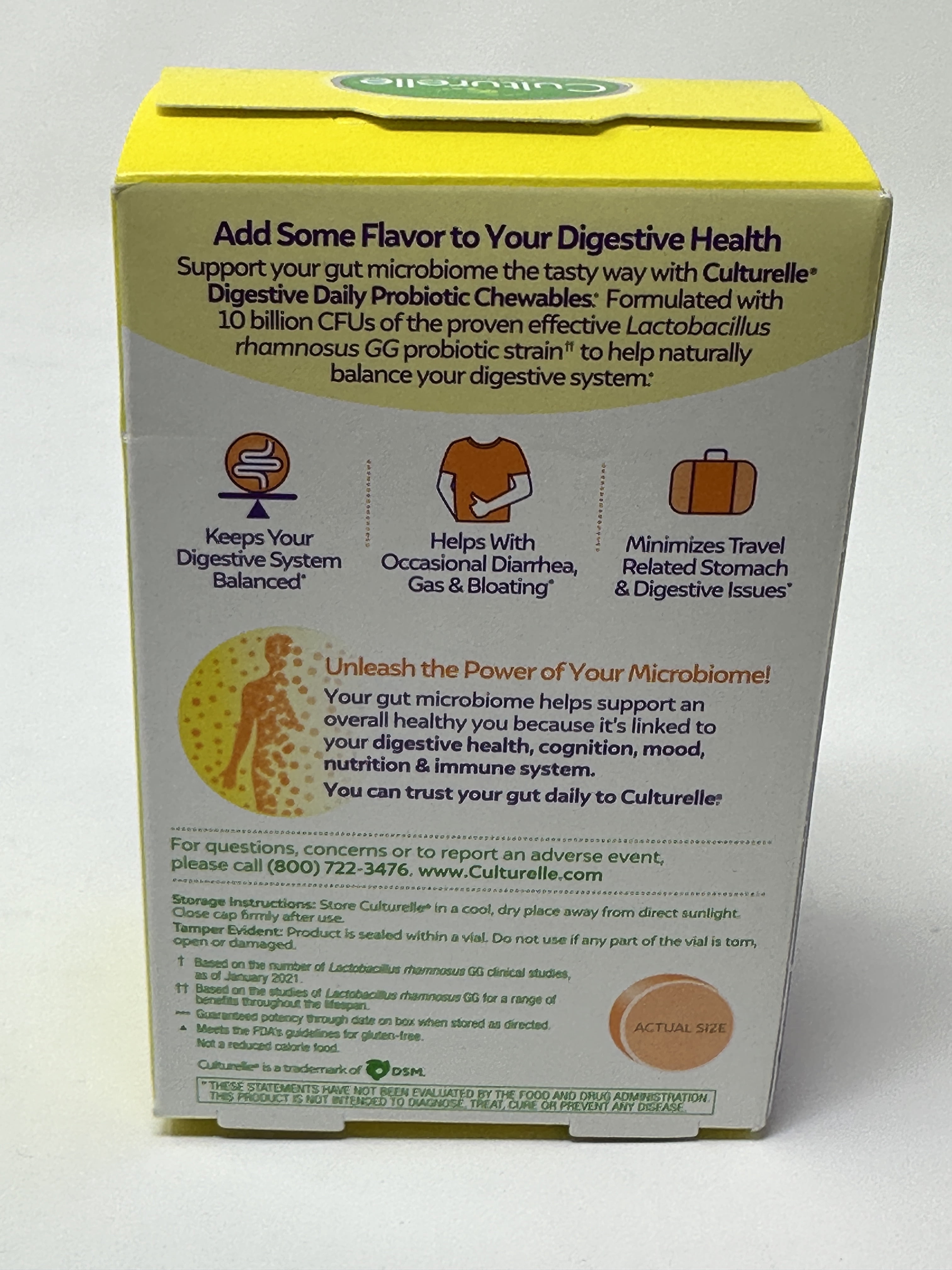 Culturelle Probiotics Digestive Health Lactobacillus Fresh Orange, 24 ct