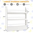 thumbnail image 2 of Gymax 3-Tier Kids Bookshelf Toy Storage Bookcase Rack Wall w/ Anti-toppling Kits White, 2 of 10